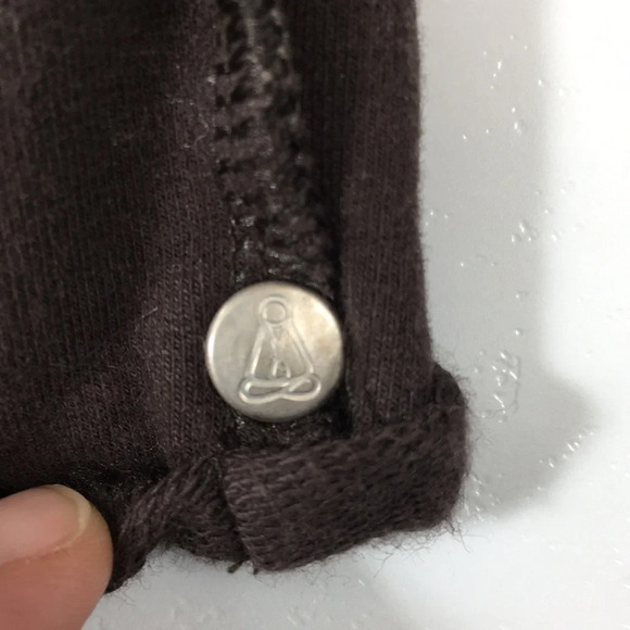 Neon Buddha Brown Knit Knit Top‎ Long Sleeve Womens Small Mixed Button Detail - Picture 9 of 10